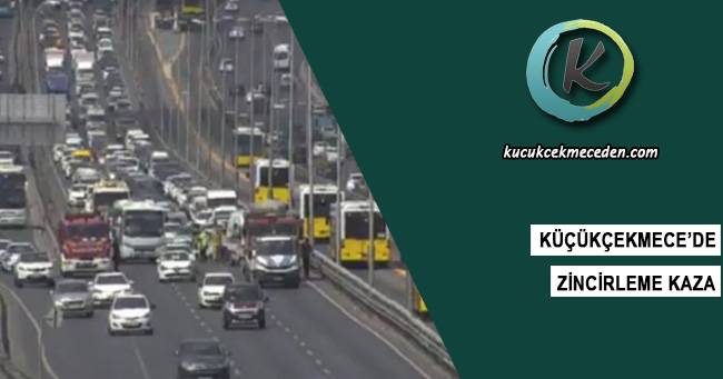 kucukcekmecedezincirlemekaza Küçükçekmece'de Zincirleme Kaza