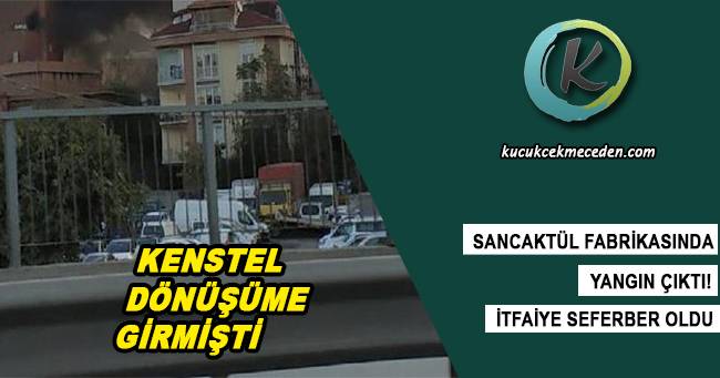 Küçükçekmece'de Tül Fabrikasında Yangın Küçükçekmece'de Tül Fabrikasında Yangın