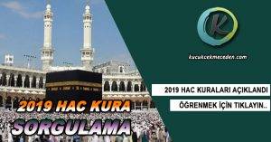 Hac çekiliş sonuçları 2019