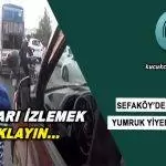 Sefaköy'de Motosikletliden Yumruk