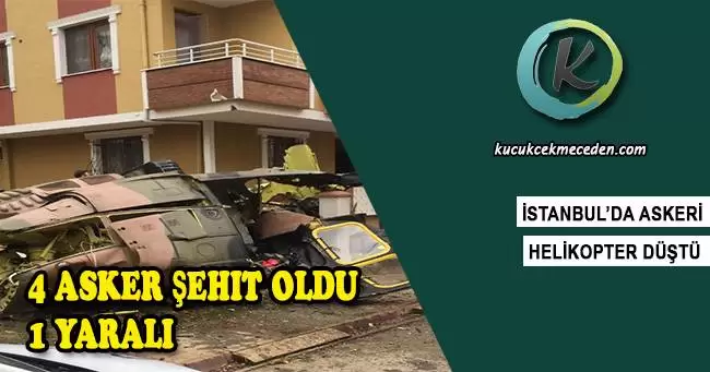 İstanbul'da Askeri Helikopter Düştü