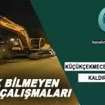 Küçükçekmece'de İş Makineleri Kaldırımları İşgal Etti