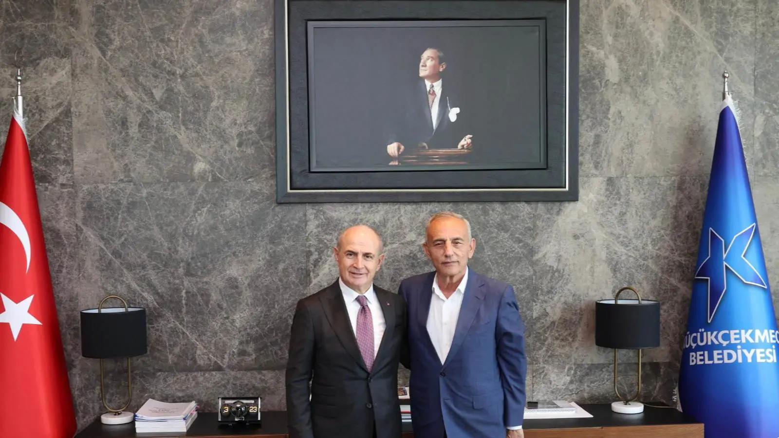 Trabzonlu iki başkan Küçükçekmece'de buluştu